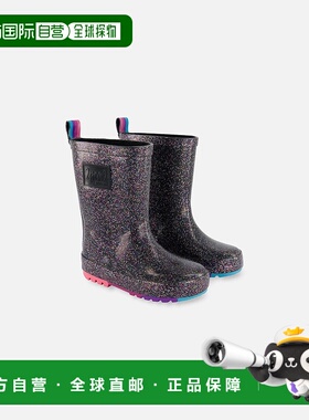 自营deux par deuxRain Boots Black With Glitter - black with