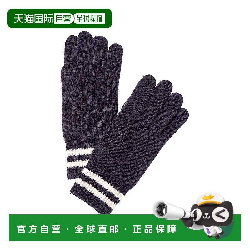 自营Phenix Double Stripe Cuff Touch Tech Cashmere Gloves - b