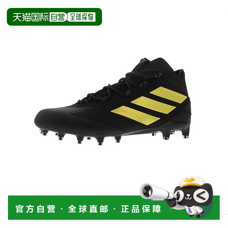 美国直邮adidas阿迪达斯男士黑色系带室外足球训练防滑运动钉鞋