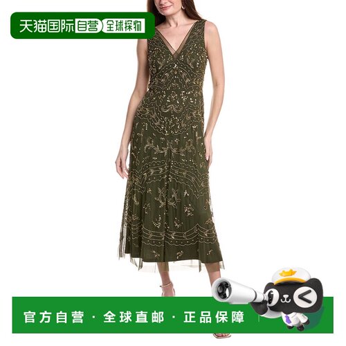 自营Adrianna Papell Midi Dress - green 美国奥莱直发连衣裙