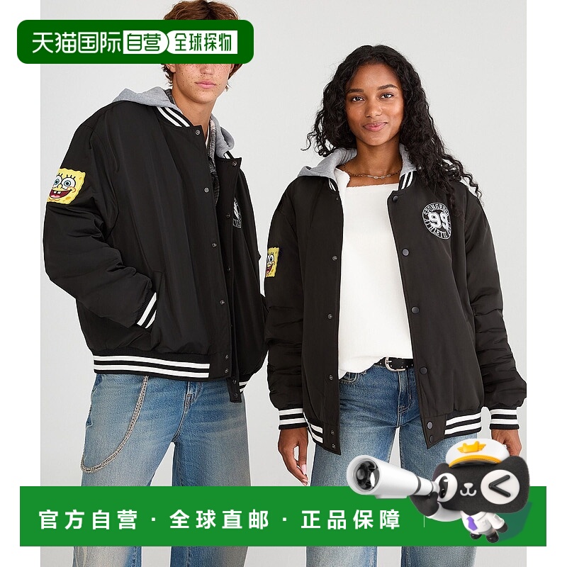 自营Aeropostale Spongebob X Athletic Dept Bomber Jacket - bl