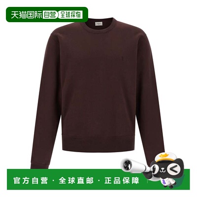 自营Saint Laurent Men's Cassandre Sweatshirt - bordeaux 美国