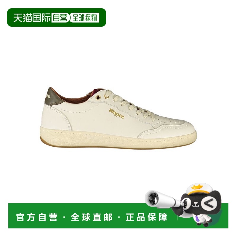 自营Blauer Leather男式运动鞋-白色 美国奥莱直发