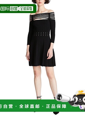 自营Halston 混色连衣裙 - 黑色 美国奥莱直发