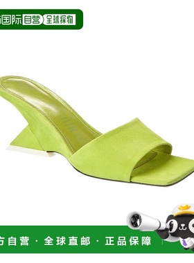 自营 the atticoAttico Cheope 绒面革穆勒鞋 - 绿色 美国奥莱直