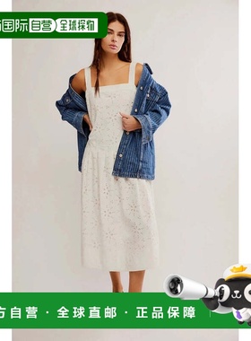 自营Free People Primavera Midi Dress Women's  White Eyelet E