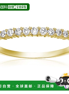 自营 vir jewels1/4 克拉 10K 金小巧钻石婚戒 - 黄色 美国奥莱直