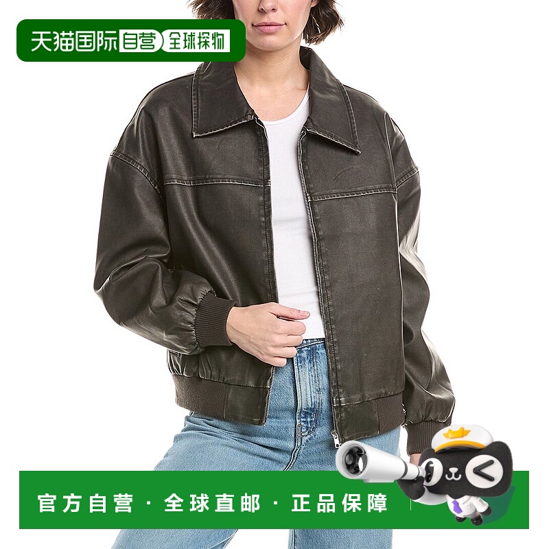 自营Pascale La Mode摩托车夹克-黑色 美国奥莱直发