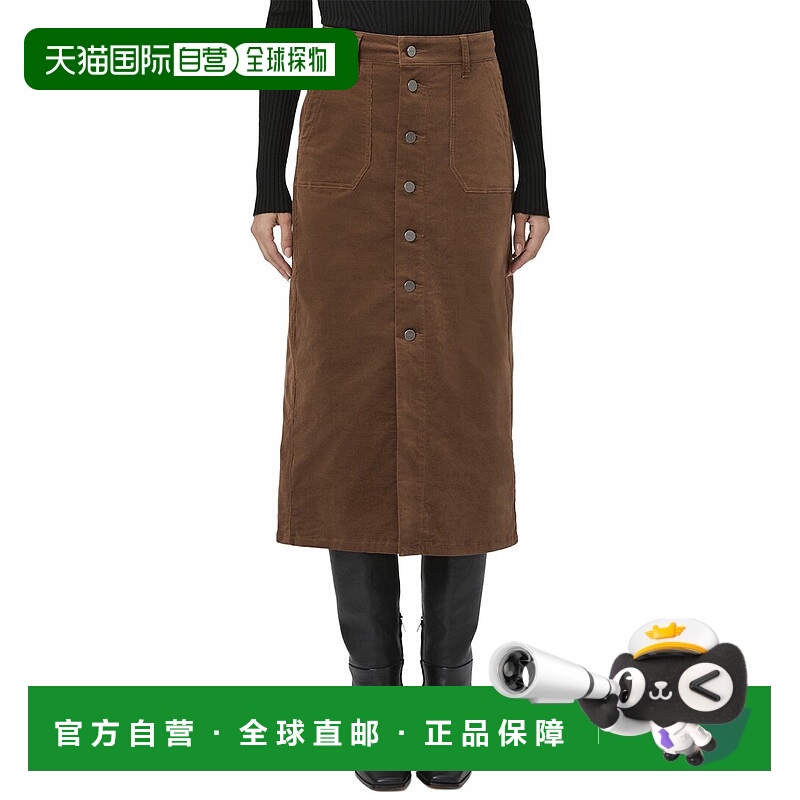 自营PAIGE  Meadow Midi Skirt - brown 美国奥莱直发