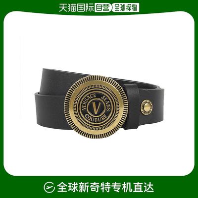香港直发Versace范思哲V-EMBLEM系列腰带金属色圆形搭扣