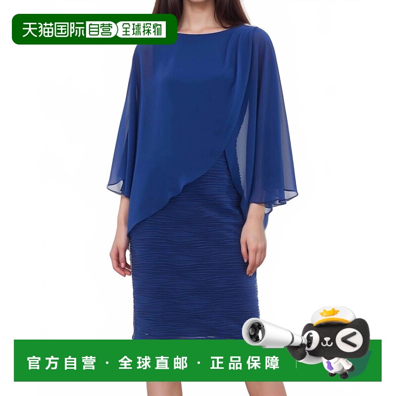 自营joseph ribkoffChiffon Overlay Textured Sheath Dress In R