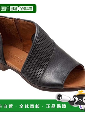 自营Bueno Tahiti 13186921 Sandals Women's Black Leather Open