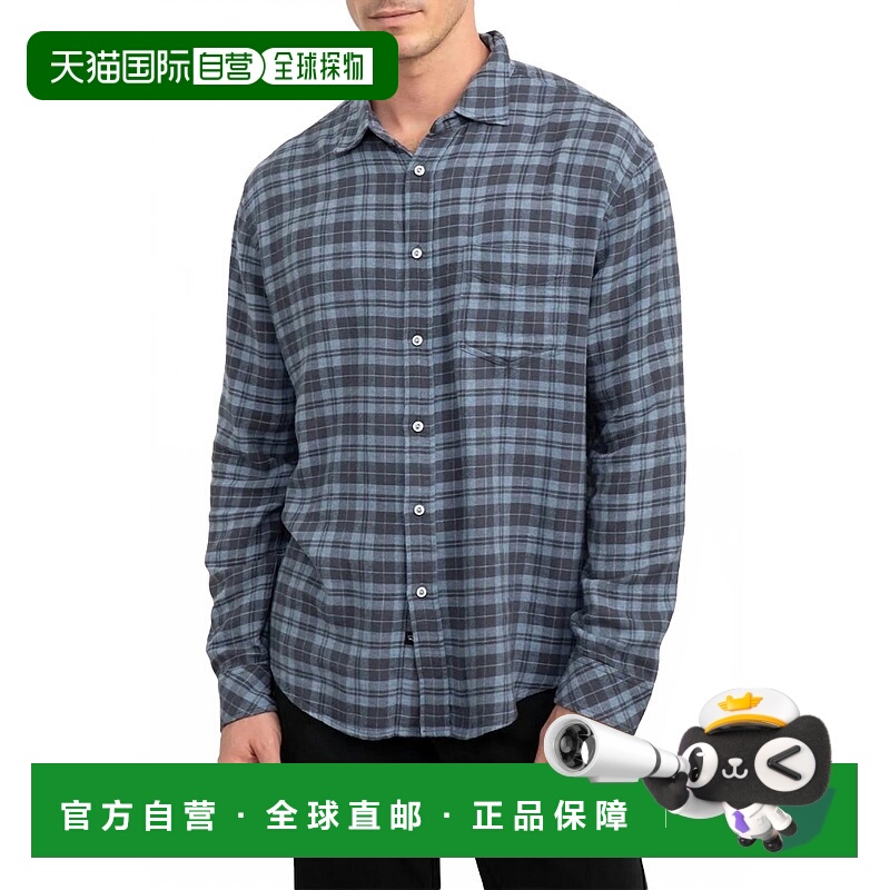 自营railsLennox Plaid Button Down Shirt In Ocean Melange - o