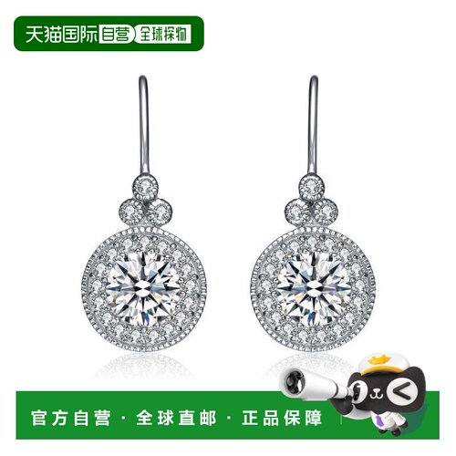 自营geneviveSterling Silver with Round Clear Cubic Zirconia