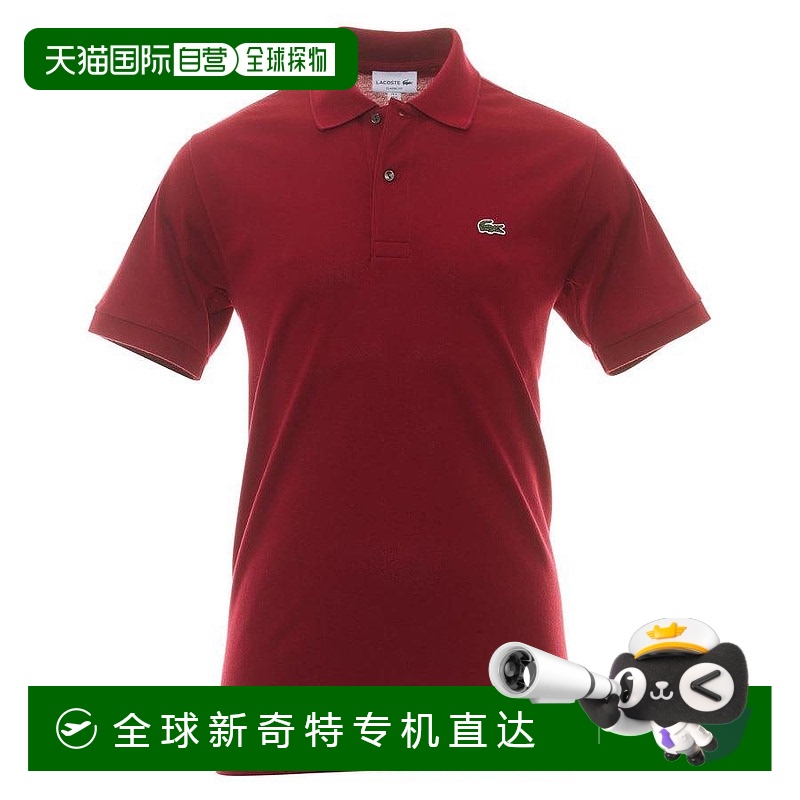自营 Lacoste Original L.12经典合身翻领衬衫-红色 【美国奥莱】