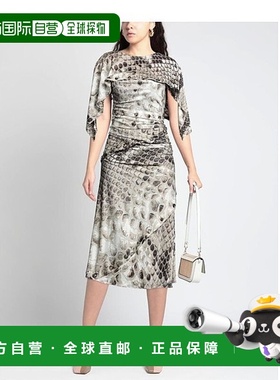 美国直邮Roberto Cavalli 女士连衣裙 长裙短袖印花针织衣服