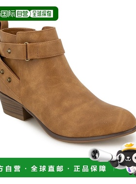 自营Unionbay Tilly Boots Womens Cognac Faux Leather Crossove