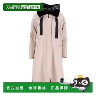 美国奥莱直发 米色聚酯纤维 自营 Herno毛皮衬里Midi派克大衣