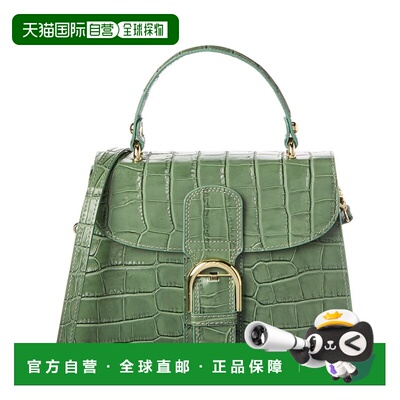 自营Persaman New York Niamh Croc-Embossed Leather Satchel -