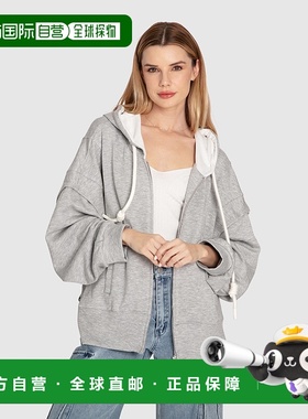 自营 belle & bloomNo Normal Love拉链连帽衫-灰色泥灰 美国奥莱