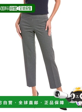 自营Jones New York高腰直筒裤-蓝色 美国奥莱直发阔腿裤