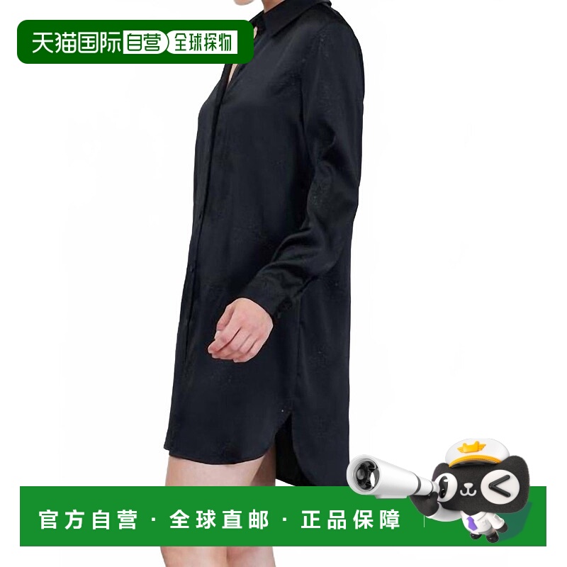 自营current airShirt Dress With Stars In Black - black 美国