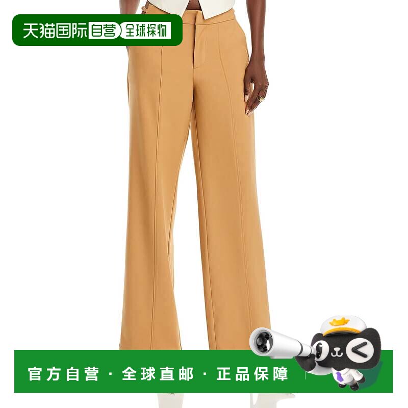 自营Avec Les Filles Cutout Waist Wide Leg Pants Camel - came