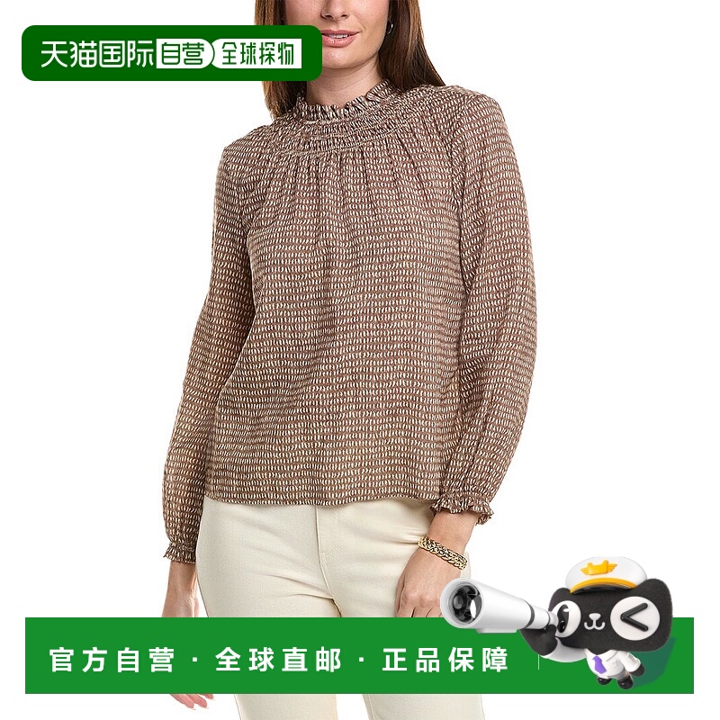 自营J.McLaughlin Antonia Blouse - brown 美国奥莱直发