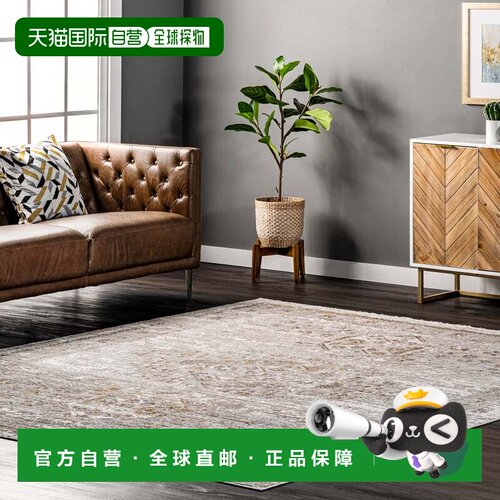 自营nuLOOM Lucille Faded Vintage Medallion Area Rug - 米色