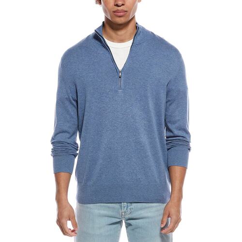 自营Brooks Brothers Jersey 1/2-Zip Pullover - blue 美国奥莱