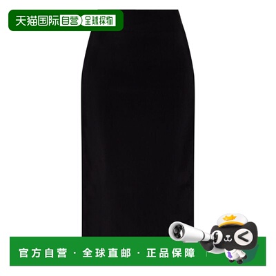 自营jacquemusDraped Black Mid-Length Skirt - black 美国奥莱