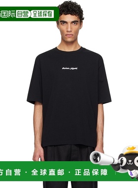 1h可退 香港直邮潮奢 MAISON KITSUNE 男士 黑色 Line Handwritin