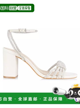 1h可退 【美国直邮】Schutz Jewell 90MM 缀饰粗跟凉鞋