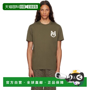 盟可睐 Moncler 男士 绿色贴花 J20918C 1h可退 T恤 香港直邮潮奢
