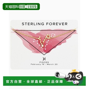 sterling foreverDelicate Constellation Necklace - gold-pisce