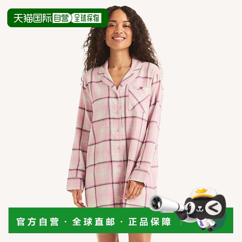 自营Nautica Womens Plaid Sleep Shirt Dress - xxxx 美国奥莱直