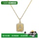 自营 黄色 金和钻石初始项链 美国奥莱直发吊坠 sabrina14k