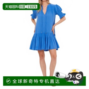 百慕大蓝 自营 Drop迷你连衣裙 oliphant百慕大蓝女式 美 Smocked