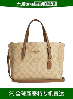 美国直邮COACH 蔻驰 MOLLIE TOTE 25 女士小号托特包斜挎包 焦糖l