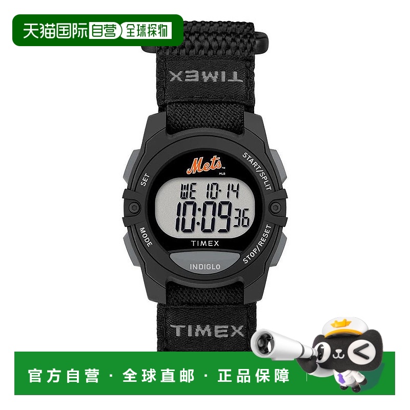 自营 TIMEX MLB对手纽约大都会队手表-黑色 美国奥莱直发天美时