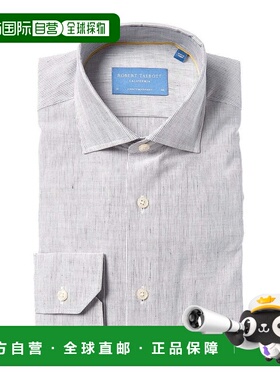 自营Robert Talbott Reynolds Micro Stripe Linen-Blend Dress S