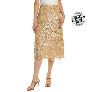 美国奥莱 Lace Kors beige Floral Skirt Michael Line 直