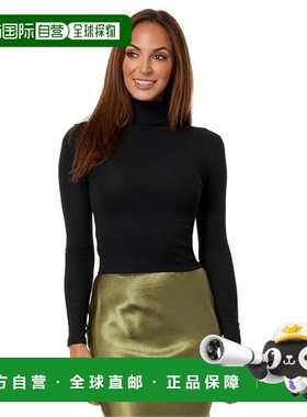 自营Women's Madewell Top Black Stretch Long Sleeve Turtlenec