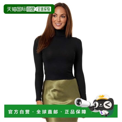 自营Women's Madewell Top Black Stretch Long Sleeve Turtlenec