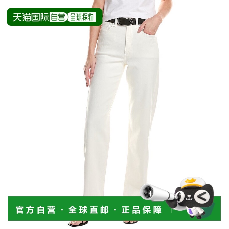 自营rag & bone碎布和骨头香农白色休闲直筒牛仔裤-白色 美国奥莱