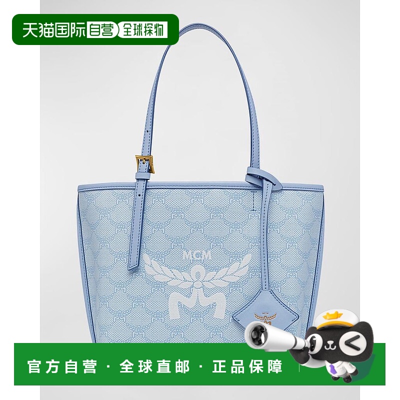 美国直邮MCM 女士 单肩包肩带手提包帆布购物袋托特包拉链拉链袋
