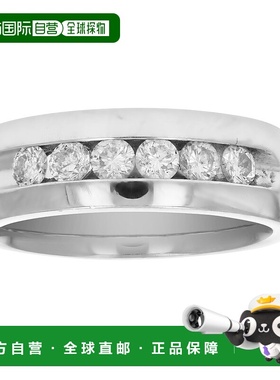 自营 vir jewels1/2 克拉 SI2-I1 14K 金机镶钻石婚戒 - 白色 美