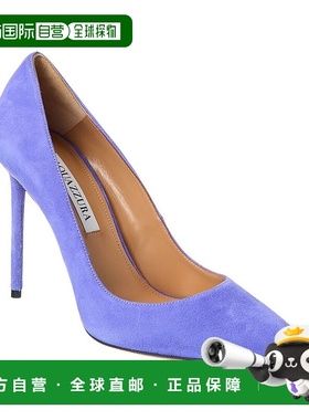 自营Aquazzura Purist 105 Suede Pump - blue 美国奥莱直发