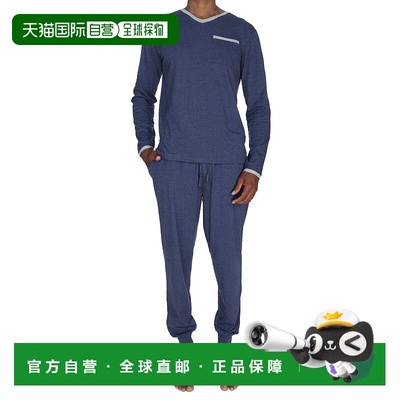 unsimply stitchedLounge Pant Lounge 衬衫套装 - 混色海军蓝/浅