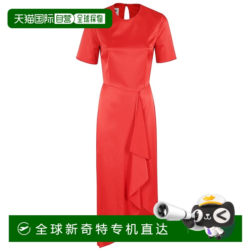 自营moschino齐踝Razzle耀眼连衣裙-红色 【美国奥莱】直发